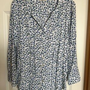 Floral Button-Up Blouse